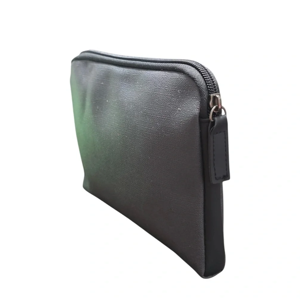 TUMI for Delta Black Travel Amenity Bag Case Zipper Pouch Organizer 8x6